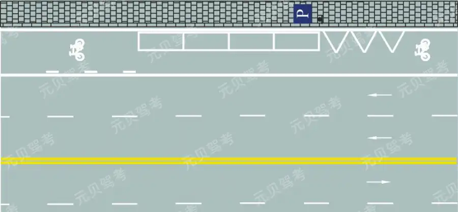 这种白色矩形标线框含义是什么？A、出租车专用上下客停车位B、平行式停车位C、倾斜式停车位D、垂直式停车位答案是B